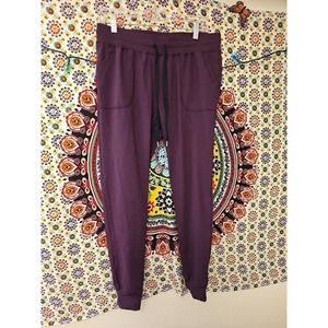 Zyia Active Pant Womens Large Maroon Joggers Stretch Sport Athleisure Outdoors
